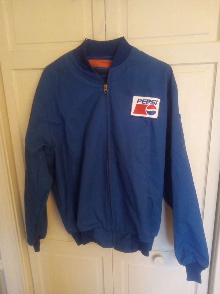 Chaqueta De Colección Cremallera Completa Pepsi Delivery Driver XLT Soda Gas Publicidad Cintas Foto 2 de 4