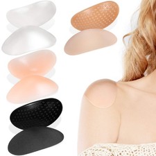Shoulder Pads Push Up Silicone Adhesive Anti Slip Enhancer Assorted 4 Pairs