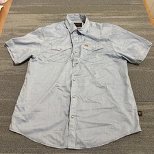 Howler Bros Shirt Mens Large Blue Brothers Pearl Snap Western Country H Bar B