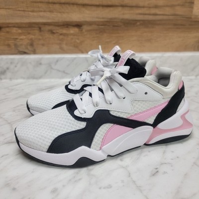 Puma Nova 90s Womens Shoes Size 7 White/Pink Sneakers 369486-03