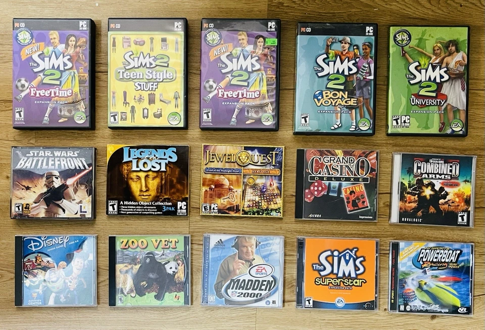 Lot Of 104 PC CD ROM Games : Age Of Empires, Sims, Call Of Duty, Half Life, etc - Image 4 of 4