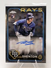 2024 Topps Chrome Update Auto Austin Shenton Rookie Tampa Bay Rays #AC-ASH