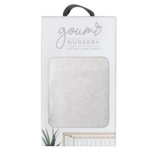 Goumi Nursery Soft Bamboo Organic Cotton Fitted Crib Sheet Storm Gray