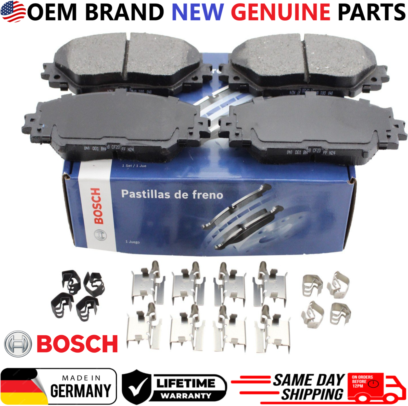GENUINE Bosch BE1210H Rear Brake Pads Fits Toyota Camry Corolla RAV4 Lexus