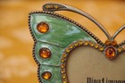 PIER 1 IMPORTS.......GREEN AND GOLD..... BUTTERFLY 3X3in PICTURE FRAME.....MINT. — photo 4