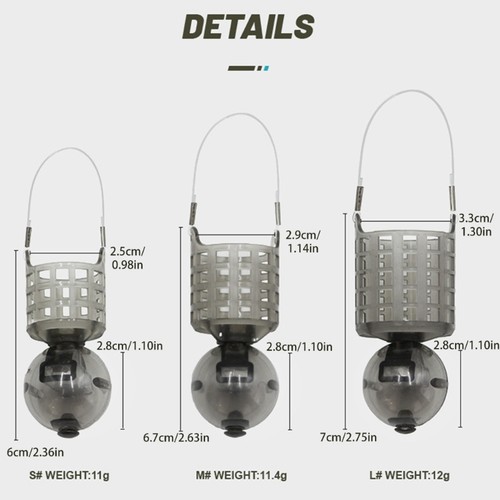 Durability Composites Baits Feeders Compacts Carps Fishing Sinkers Tool - Picture 8 of 11