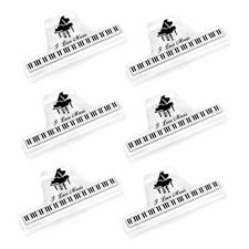 6Pcs Plastic Music Book Clips - Sheet  Page Holder for Piano, Guitar, Violin...