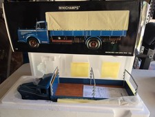 MINICHAMPS Mercedes-Benz L 6600 Canvas Truck 1950 1:18 Blue NIB