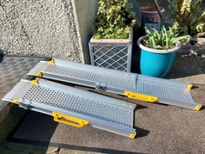 Pair of Ramps portable telescopic adjust to 4ft long wheelchair scooter doorstep