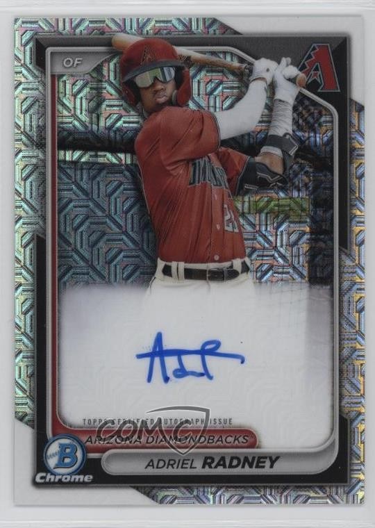 2024 Bowman Chrome Mega Box Chrome Prospect Mojo Adriel Radney #BMA-AR Auto 2s2