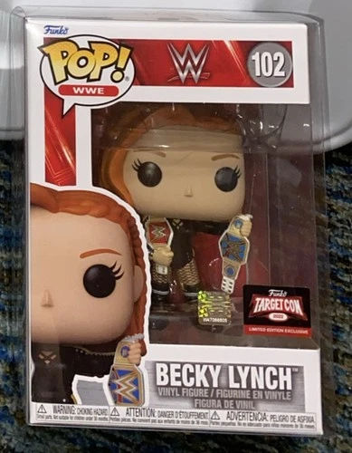 Becky Lynch 2 Belts - Funko Pop! WWE Vinyl Figure Target Con Exclusive #102 w/pr