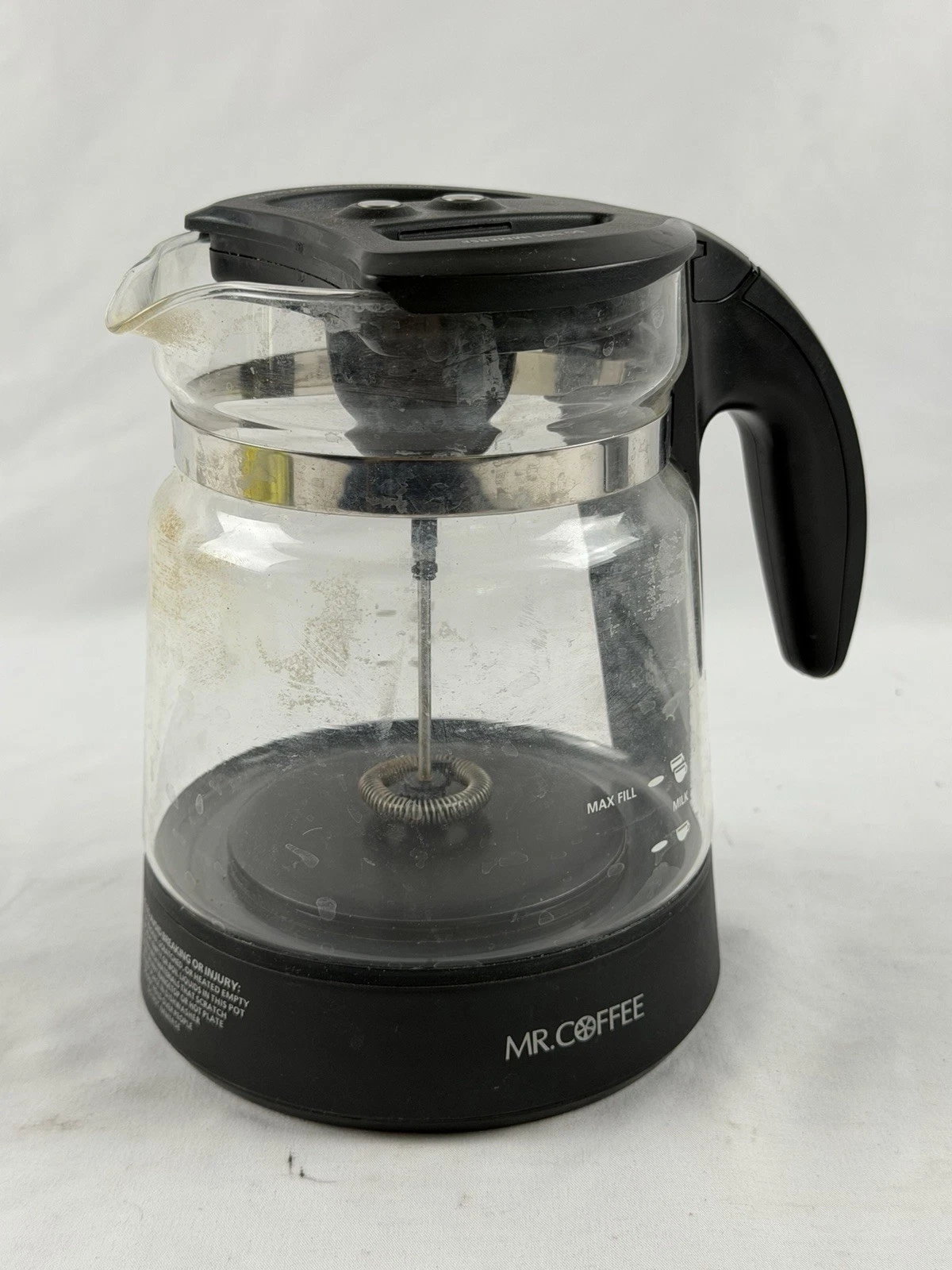 Mr. Coffee Cafe Latte Maker BVMC-EL1 Replacement Carafe w/Lid & Whisk Assembly