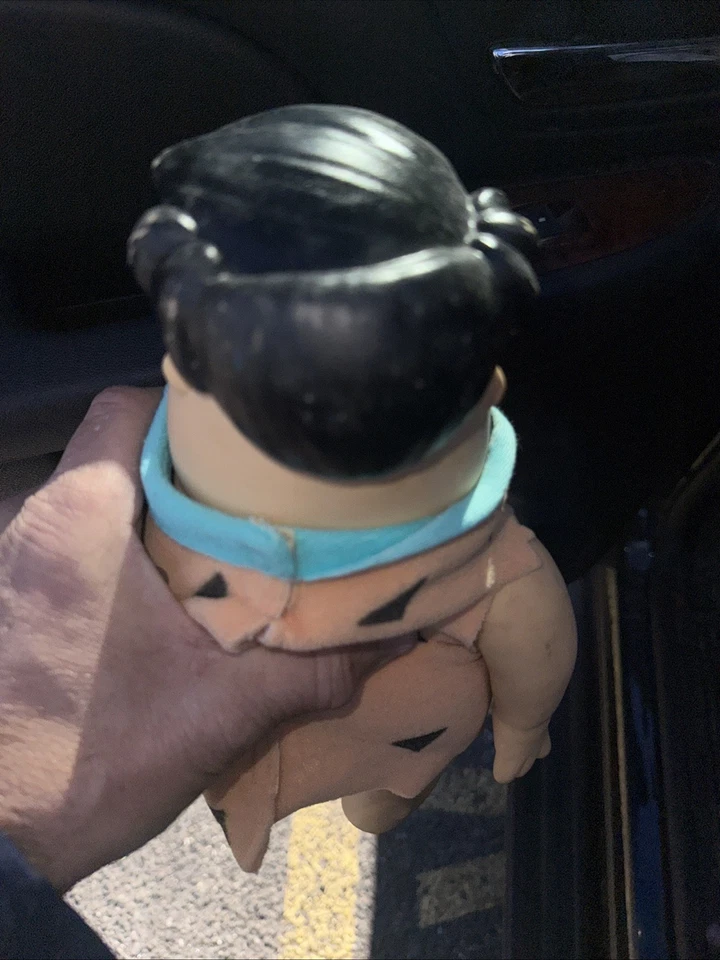 Muñeca de vinilo de peluche Fred Flintstone 1993 13" vintage Hanna Barbera juguete raro Foto 3 de 4