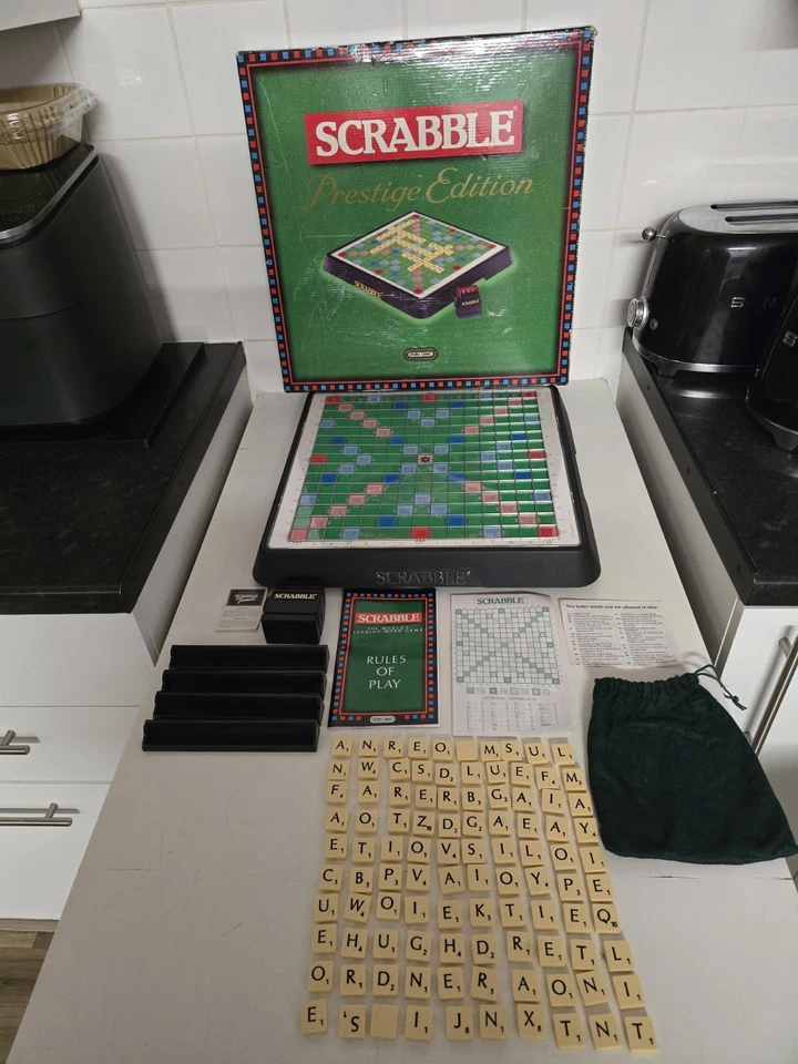 Spear's Games Scrabble Prestige Edition - Turntable & Electronic Timer COMPLETE  - Image 3 of 4