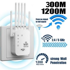 WiFi Extender 300Mbps/1200Mbps Dual Band Signal Booster 2026 New