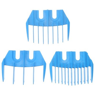 Professional Durable Plastic Trimmer Guide for Sheep Goat Shearing Blue 3Pcs