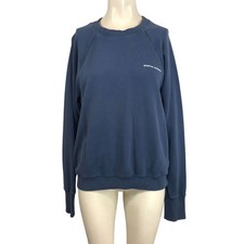 SPIRITUAL GANGSTER - WOMEN'S MEDIUM -BLUE LONG SLEEVE CREW NECK SWEATSHIRT