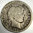 1905-S Barber Dime 90% Silver Good Circulated Condition 10c US Coin- 4117