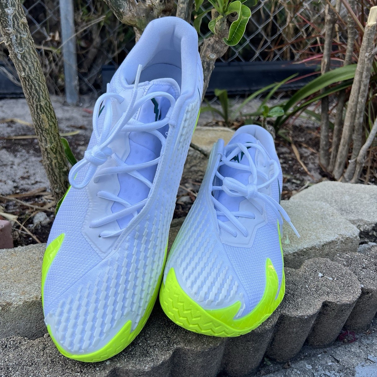 Size 13 - NikeCourt Zoom Vapor Cage 4 Rafa White Action Green for