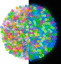 Pony Beads Glow in the Dark 860PCS Neon Beads, Friendship Bracelet Beads 9Mm Lum