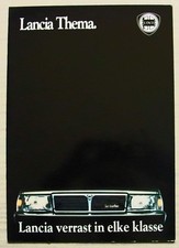 LANCIA THEMA Car Sales Brochure DUTCH Late 1980s  ie TURBO  Turbo Diesel  V6