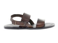 Sandal Leo Pucci 9782 M in dark brown leather - Men's Shoes