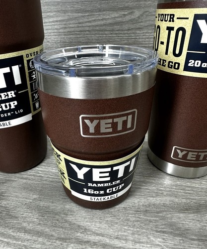 3 YETI Rambler Cups Wetlands Brown Limited Edition Stackable 30oz & 16oz & 20oz - Picture 3 of 10