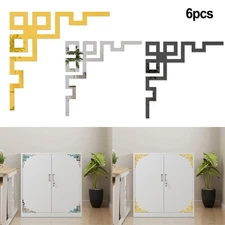 6PCS 10CM Acrylic Mirror Stickers for Modern Home Decor and Wall Aesthetics