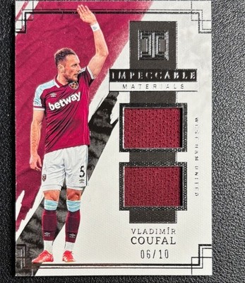 Vladimir Coufal 2021-22 Panini Impeccable EPL Dual Materials 06/10 #DM-VCL