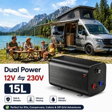 Campervan 15 L 12v/230v Dual Power Off Grid Van Boat hot Water Heater Boiler 
