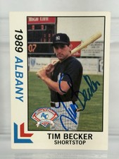 1989 Best TIM BECKER Signed In Person Auto Albany-Colonie Yankees #20