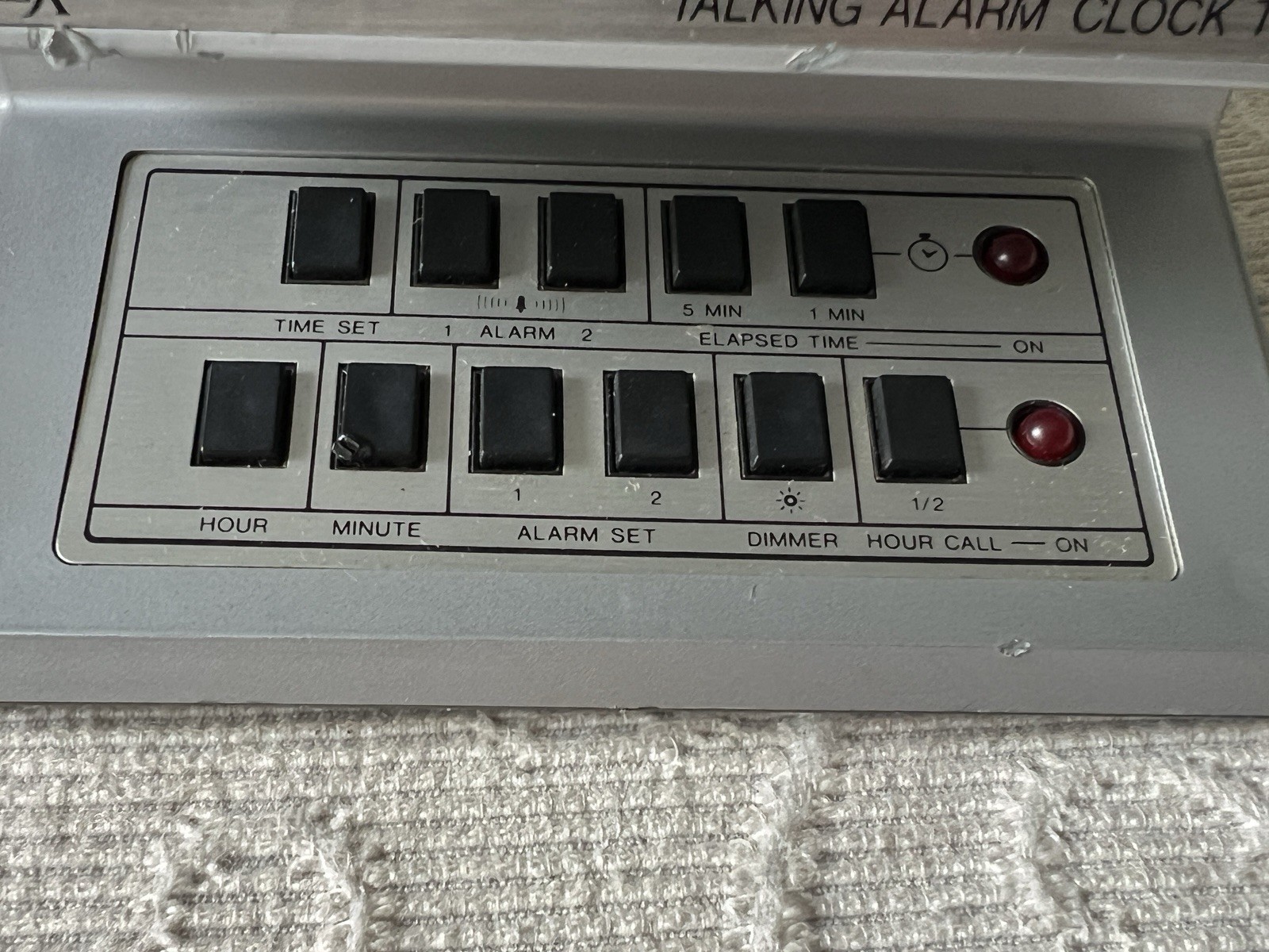 VINTAGE 1970'S REMEX TALKING ALARM CLOCK TC1000 RARE TC-1000 ORIGINAL BOX WORKS!