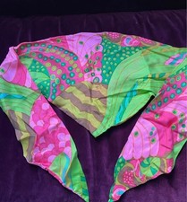 Vintage 1960  s Groovy Psychedelic Bandana Scarf