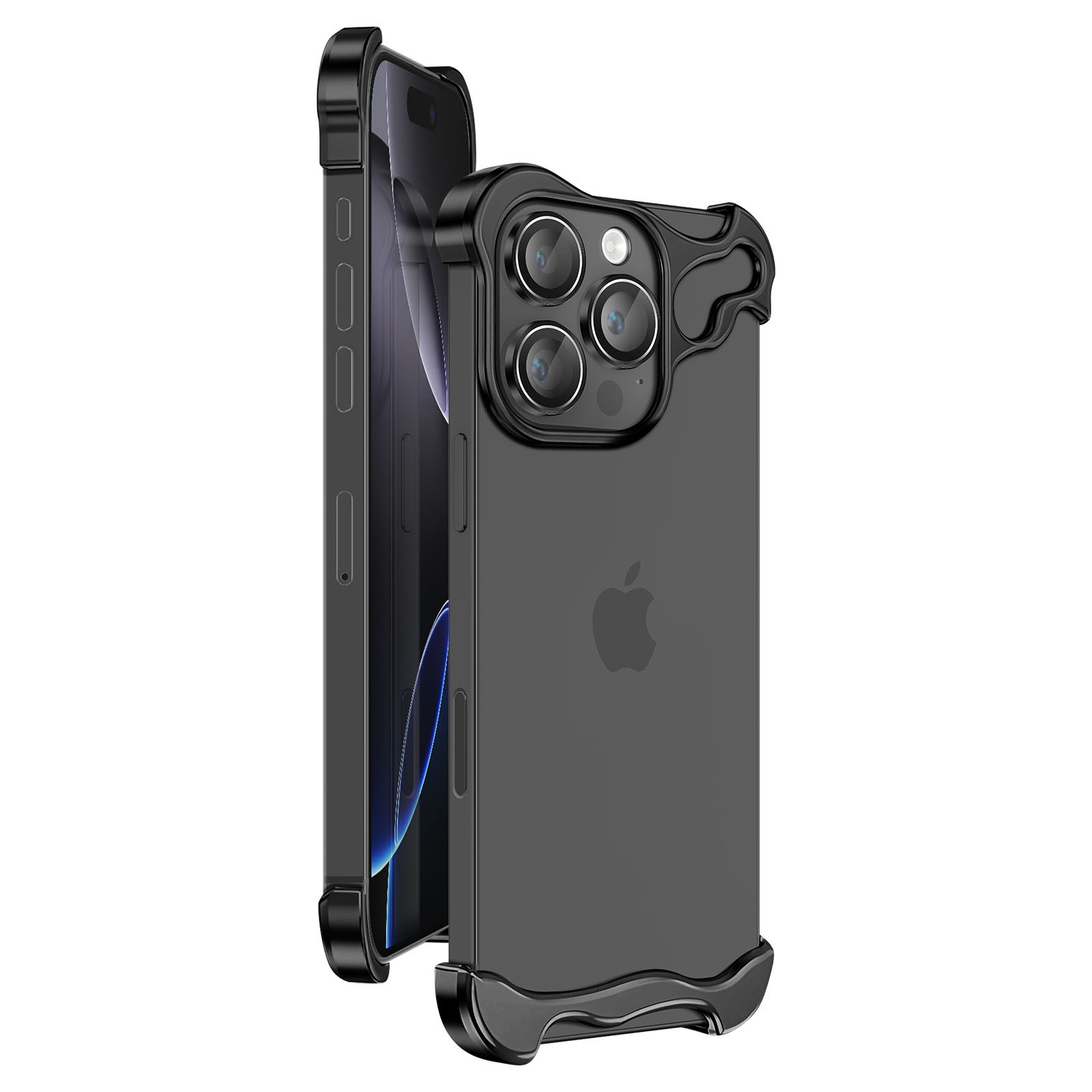 Coque protection iPhone 16 Pro Max avec verre trempé caméra arrière étui antichoc transparent