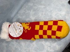 Harry Potter Gryffindor Sherpa Lined Slipper Socks Non-Slip Wizarding World NWT