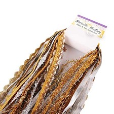 Ribbons for Crafts - 30 Yd Pack Metallic Ribbon for Hair Ribbons for Girls Sp...