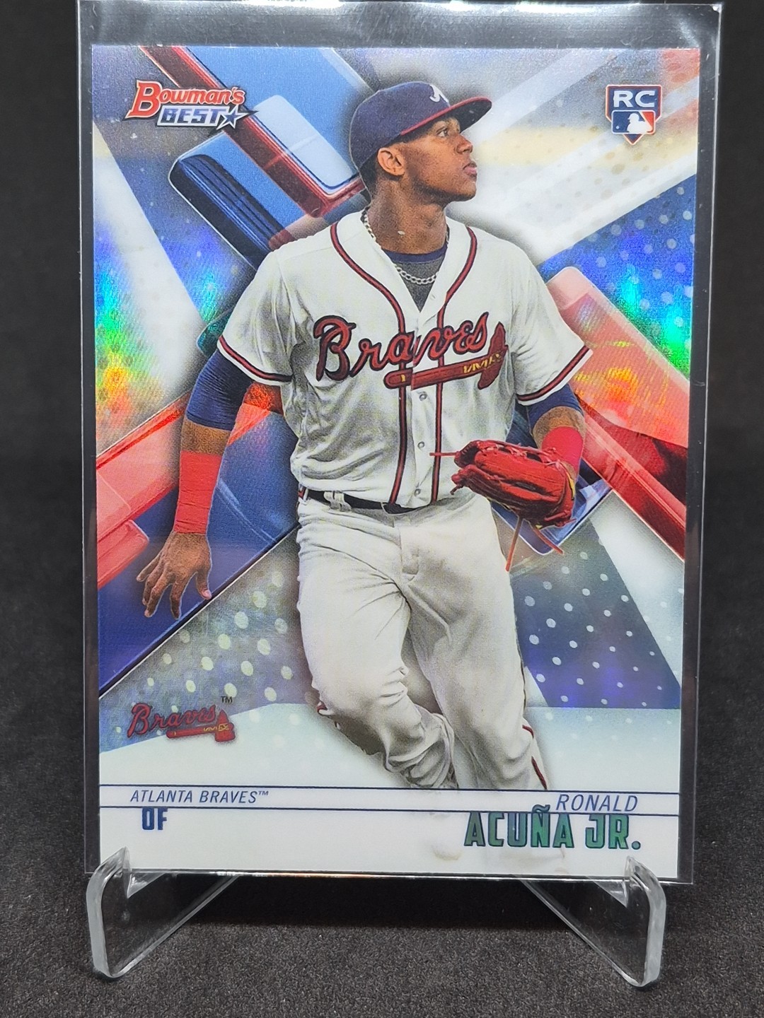 2018 Bowmans Best Refractor Ronald Acuna Jr. Rookie Card #51 Atlanta Braves