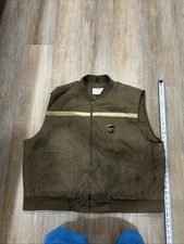 UPS Logo Vintage Men's Vest 3XL United Parcel Service Pockets Vtg Delivery