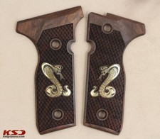 KSD Brand Beretta Mod 8000 / 8040 F Stoger Compatible Walnut Grips Dragon Skin