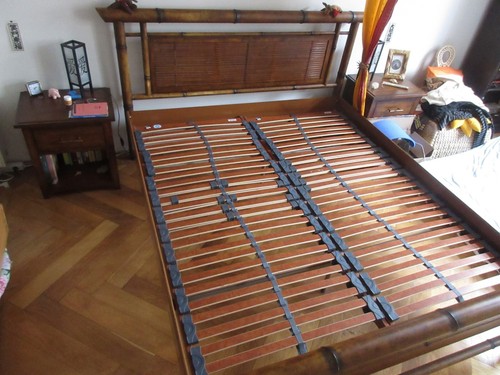 Design Bettgestell Bambus Style mit hochwertige Lattenroste 2x (80×190 cm) - Bild 3 von 14