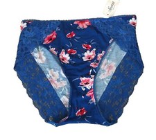 NEW Soma Embraceable Enchanting Lace High-Leg Panty Blue Floral Size S SMALL