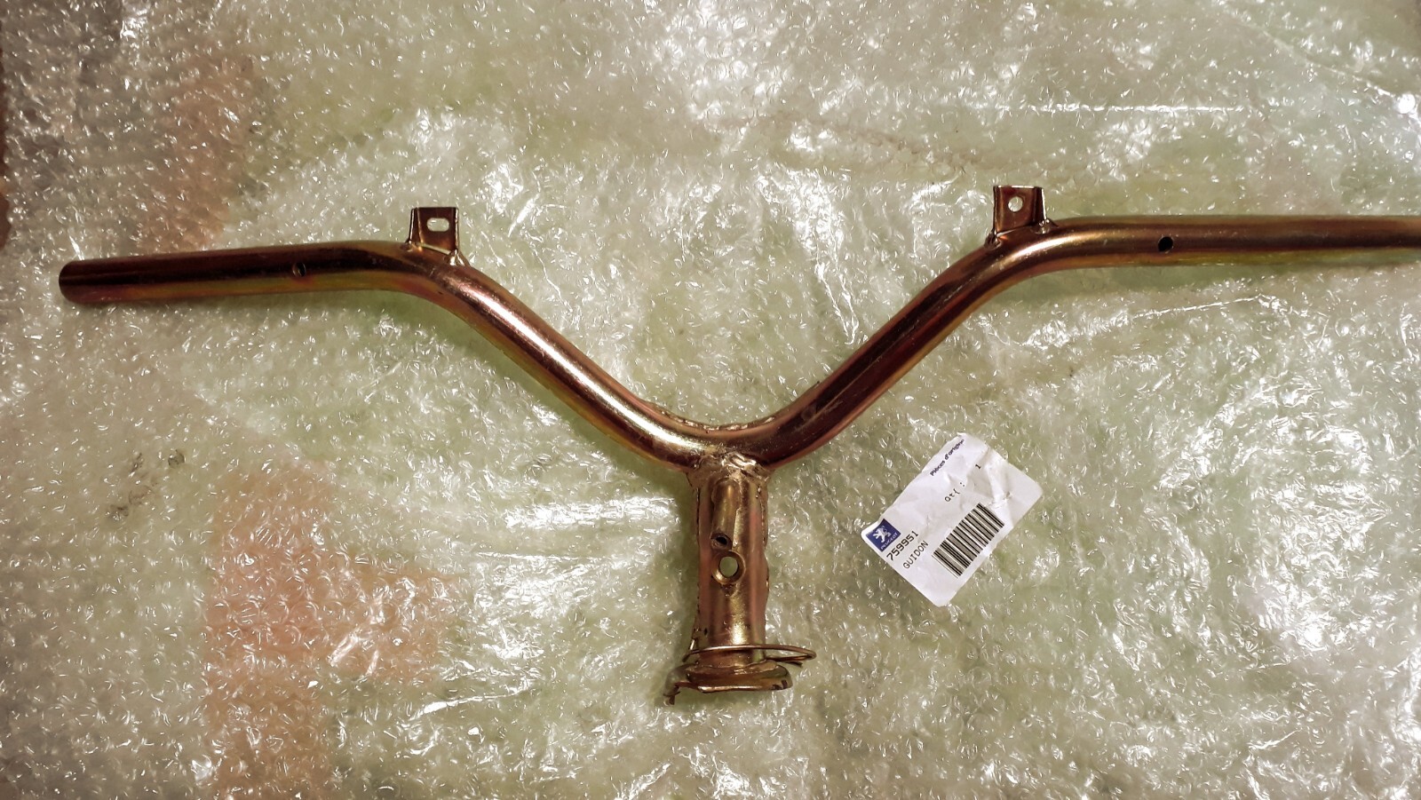 Guidon d'origine Peugeot pour scooter V-Clic 50cc en acier noir