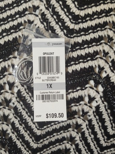 NWT INC INTERNATIONAL CONCEPTS OPULENT KNIT WOOL BLEND CARDIGAN SWEATER 1X BLACK - Picture 5 of 8