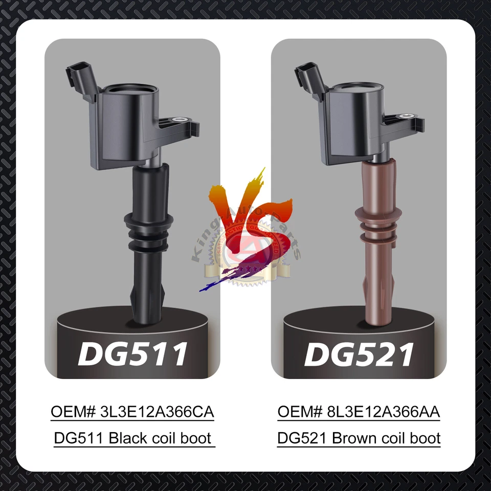 8 Ignition Coils DG521 & Motorcraft Spark Plugs SP509 for Ford Lincoln 4.6L 5.4L Foto 4 de 4