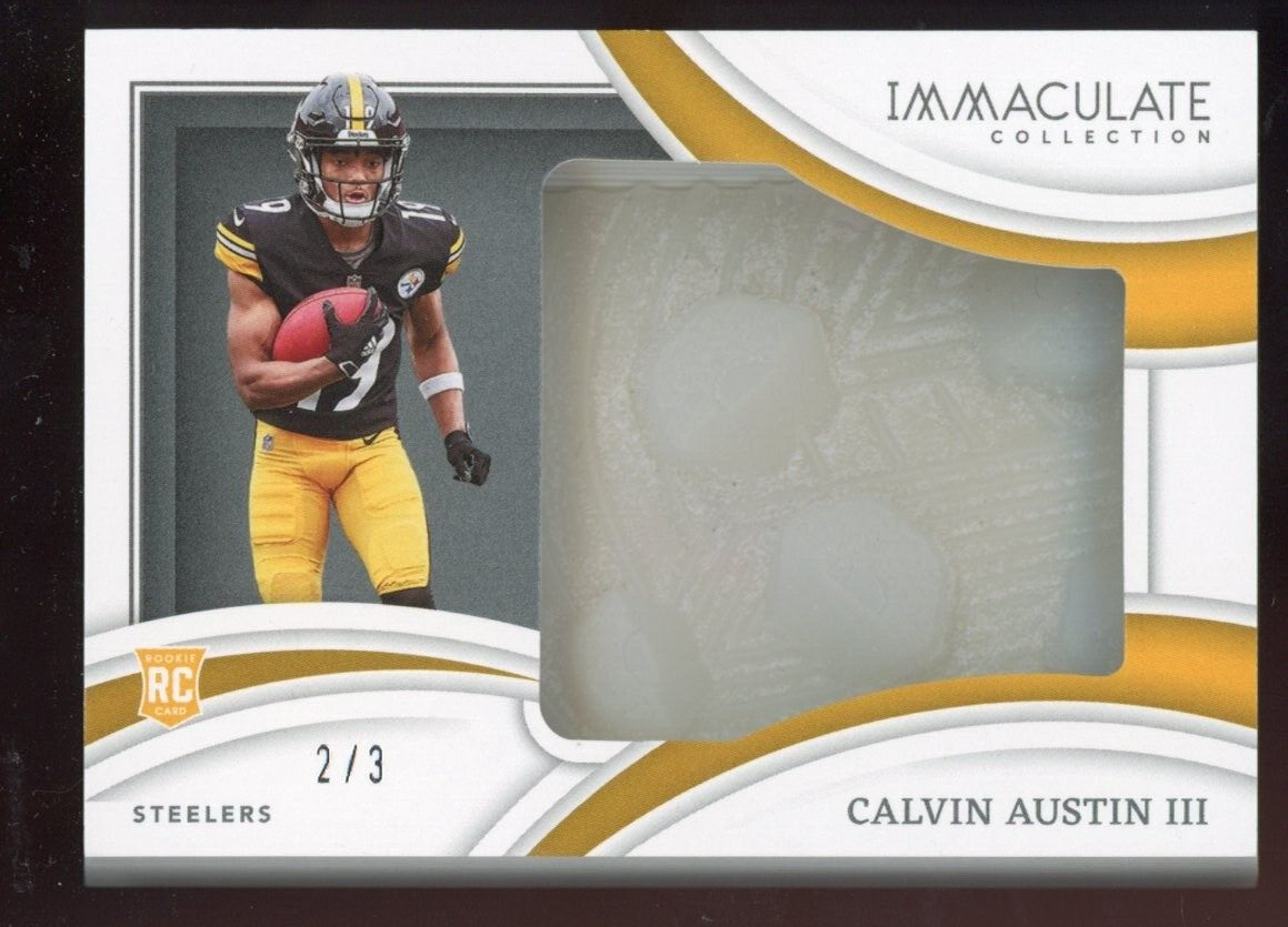 Calvin Austin III 2022 Panini Immaculate Rookie Relic Soles Shoe
