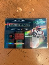 2004 Absolute Memorabilia Leather and Laces Combos #LL19 Rudi Johnson #'d 12/25