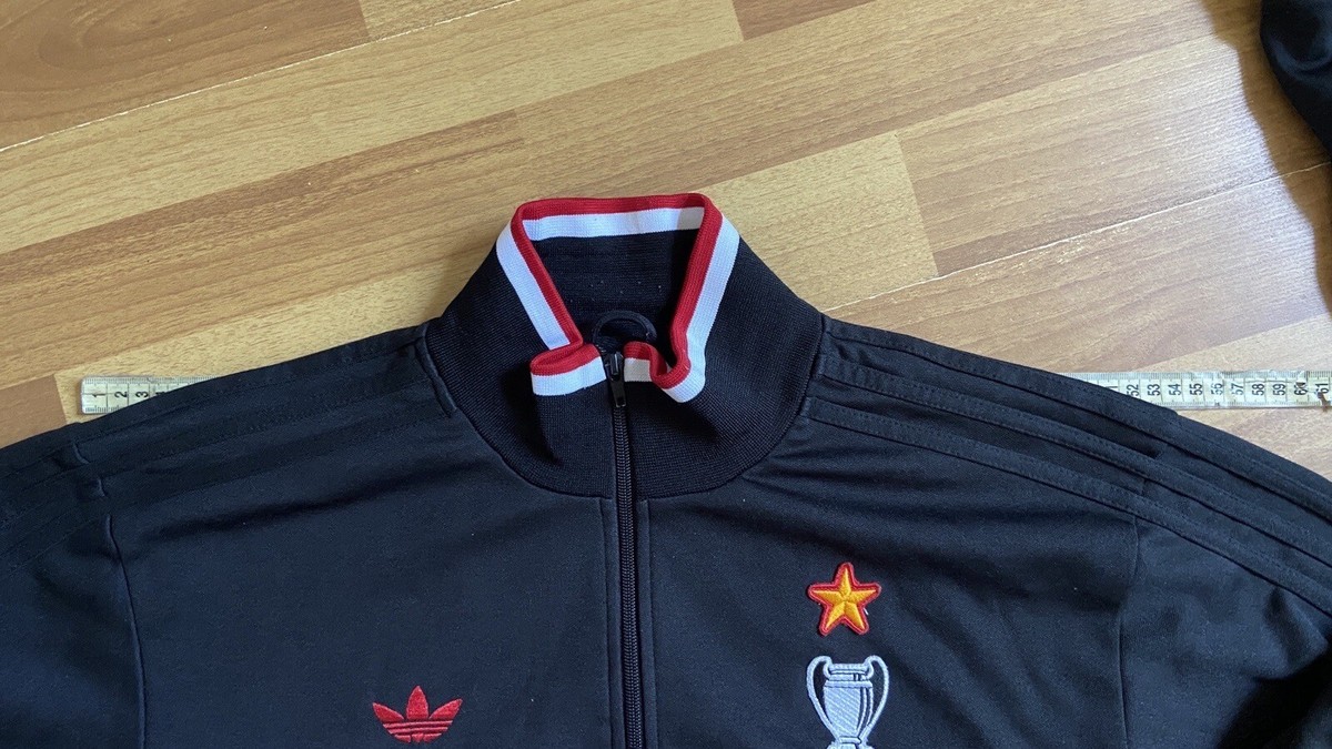 1990s MILAN RETRO FOOTBALL SOCCER TRACK JACKET ADIDAS 648225 sz XL
