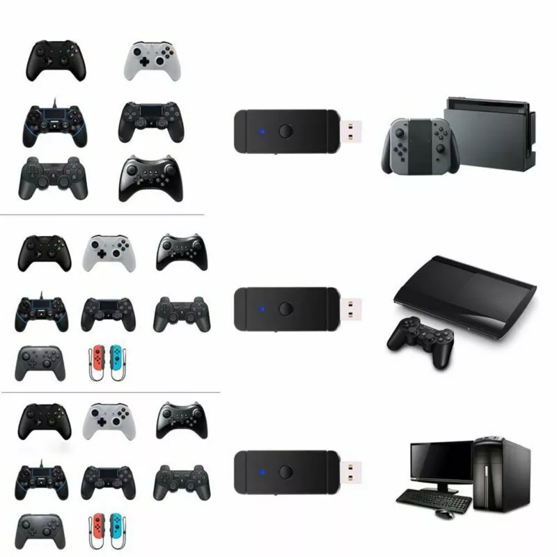 Wireless Controller Adapter f r Switch Pro Wii U PS4 PS3 Xbox One