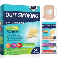 Nicotine Patches Effective Helps Quit Smoking, Step 1, 2, 3 Smoking Aid