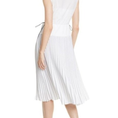 NEW CLUB MONACO Tipped Pleated Dress 0 $329 | eBay